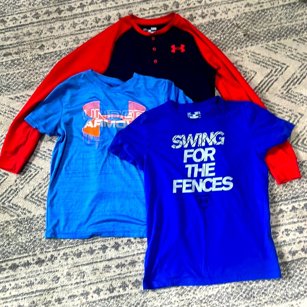 Boys Under Armour shirt bundle- YL